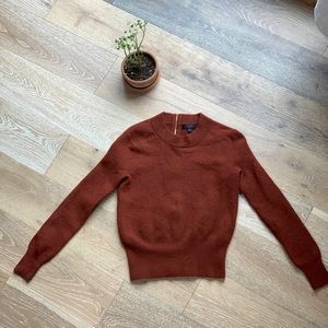 J. Crew | Merino Wool Sweater + Gold Zip Back S/M